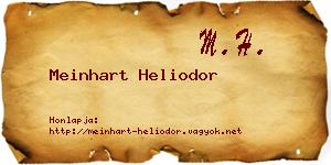Meinhart Heliodor névjegykártya